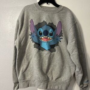Disney Gray Women’s Sweater with Stitch Design